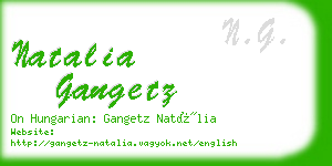 natalia gangetz business card